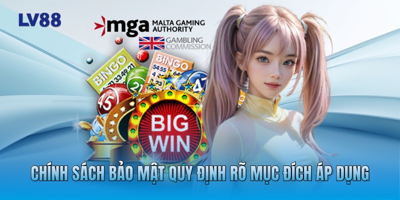 Chính sách bảo mật quy định rõ mục đích áp dụng
